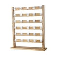 thumbnail image 1 of QualitChoice Wooden Earrings Display Stand Removable Hooks Storage Rack Showcase Earrings Wood Color 6 Tier, 1 of 6
