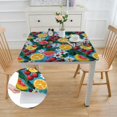 thumbnail image 2 of HAOXIT Summer Fruit Rectangle Tablecloths with , Print Wrinkle Free, Stain Resistance and Washable Table Cloths, Fruit Theme Table Cover for Dinner, Party, Picnic, Decor 46*46, 2 of 8