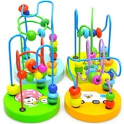 Baby Kids Toddler Educational Toys Hot Children Kids Baby Colorful Wooden Mini Around Beads Educational Game Toy Learning Toys