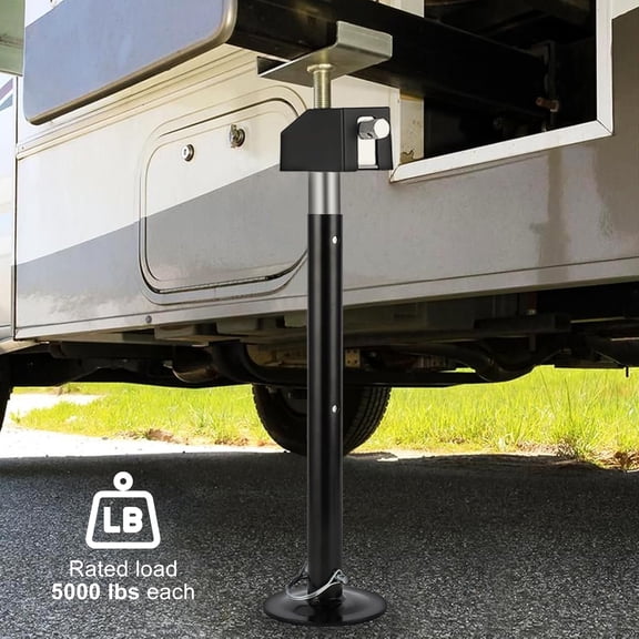 Trilenars 2PC RV Slide Out Support Jacks (Set of 2) - 10,000lb Heavy Duty Rv Stabilizer Jacks Support,21"-34" Quick-Lift Adjustable - Power Drill & Hand Crank Compatible for Campers,RVs