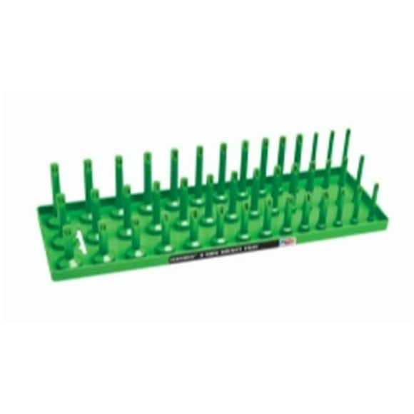 Hansen Global HNE12033 0.5 in. SAE 3-Row Socket Tray, Green