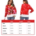 thumbnail image 5 of Shininglove Unisex Light up Christmas Sweater for Men Women for Xmas Party Favors, X-Large, 5 of 6