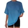 thumbnail image 7 of Hvyesh Women's Casual Summer Shirt Short Sleeve Tie Dye Tunic Tops Round Neck T-Shirt Basic Tee Fit Loose, 7 of 7