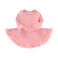 thumbnail image 2 of Wilark Toddler Girls Ballet Dress with Mesh Trim Size 4 T, Knitted Cute Long Sleeve Crew Neck Party Dance Dress Pink, 2 of 6