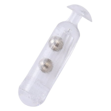 BIMZUC 50 Pcs 15mm Durable Rattles Shake Fishing Lure Bait Insert Tube Rattles for Soft Fish Transparent White (0.6 inches / 15.2 mm)