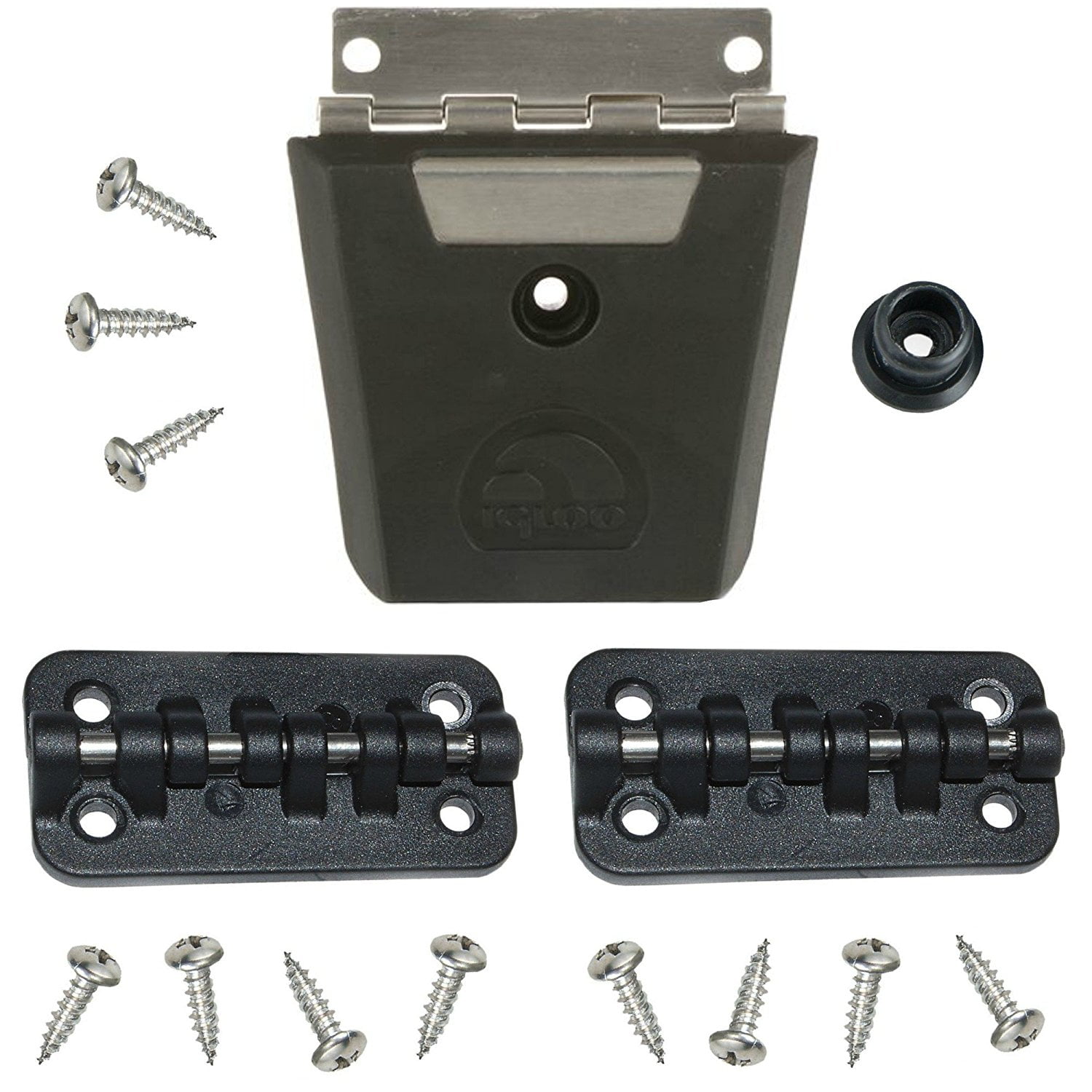 Igloo Hybrid Stainless Plastic Latch Stainless Steel Hinges Black/Silver 