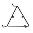thumbnail image 2 of Black Metal Triangular Coffee Mug Holder Wall Mount Display Rack Mug Organizer With 3 Hooks （Equilateral Style）, 2 of 8