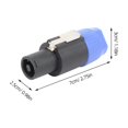 thumbnail image 2 of MERRYHAPY 4Pcs Audio Connectors Speaker Accessories Loudspeaker Four Connector for Signal Transmission, 2 of 8