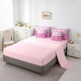 thumbnail image 5 of Manfei Letter Monogrammed Initial M Girl 7pcs Bedding Comforter Set,Kawaii Bow Butterfly Queen Bedding Sets Super Cozy,Bling Pink Glitter Queen Sheet Sets,Lightweight Room Decor,Reversible, 5 of 8