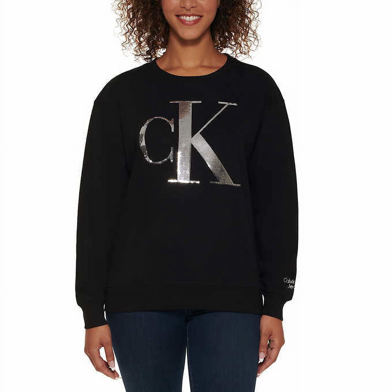 Calvin Klein Jeans CK Sequin Logo Sweatshirt Pullover - Walmart.com