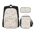 thumbnail image 1 of Easygdp Doodle Wine Mochila para Niños y Niñas con Set de Caja de Almuerzo y Estuche para Lápices 3 en 1, Mochila Escolar Estampada para Adolescentes, 1 of 7