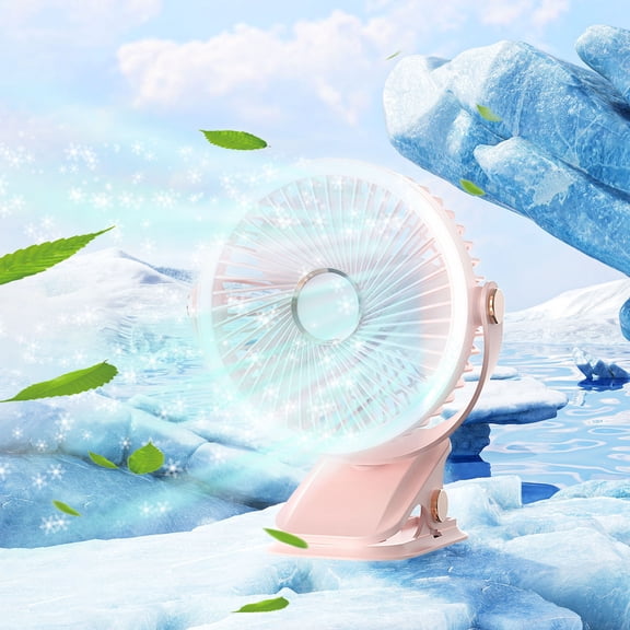 Rechargeable Clip-on Fan, 2024 Desktop Clip-on Handheld Small Fan Student Outdoor Indoor Night Light Supplementary Light Clip Fan Usb Charging Model