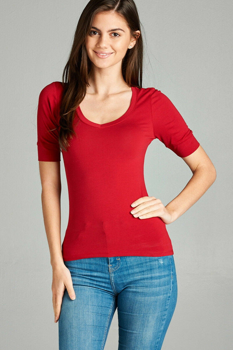 red womens t shirts