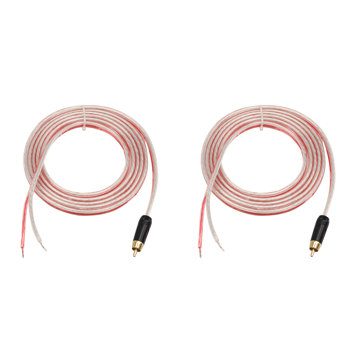 2X Replacement Repair Speaker Wire Cable 5Ft with RCA Plug to Stripped Ends