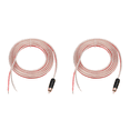 thumbnail image 1 of 2X Replacement Repair Speaker Wire Cable 5Ft with RCA Plug to Stripped Ends, 1 of 7