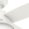 thumbnail image 3 of Hunter Ventilateur de Plafond Intérieur/extérieur 52 Pouces avec Lumière LED et Télécommande, Blanc, 3 of 7