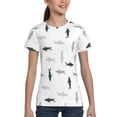 thumbnail image 4 of Honeii Cute Shark Print Kids Boy T-Shirt,Breathable Round Neck Tee,Stylish Summer Tee for Boys, for Outdoor Activities and Casual Wear, 4 of 7