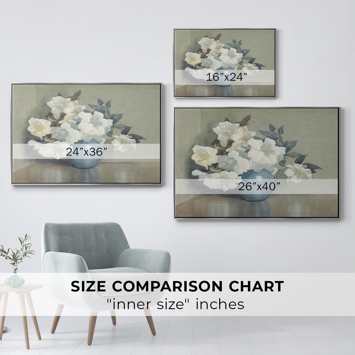Vintage Botanical Print-LXI By Wexford Home Framed in Silver Wood Gallery Wrapped Canvas 25 in. x 37 in.