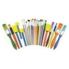 Creativity Street Starter Brush Set, Assorted Brush Types, Assorted Handles, Assorted Sizes, Set of 25