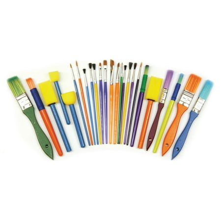 UPC: 0021196051805 | Creativity Street Starter Brush Set Assorted Brush Types Assorted Handles Assorted Sizes Set of 25