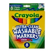 Crayola Washable Markers, Broad Line, Classic Colors, 8 Count