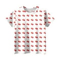 thumbnail image 5 of Abcomgle Girls Shirts Size 14-16 Crewneck Short Sleeve Cherry Print Toddler Tops Girls Summer Fashion Cotton Cartoon Tshirt Cute Girls Blouse 2-3 Years,Red, 5 of 5