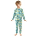 thumbnail image 3 of Dailycode Cotton Pajama Set Snug Fit Long Sleeve Top and Pants for 18M-8Y Shark Pineapple Music Players, 3 of 7