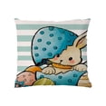 thumbnail image 1 of Fundas de cojín de Pascua, funda de almohada, regalo de primavera, suave y duradera, decoración de cojín de 18x18 pulgadas, Juego de 4 para el A, 1 of 8