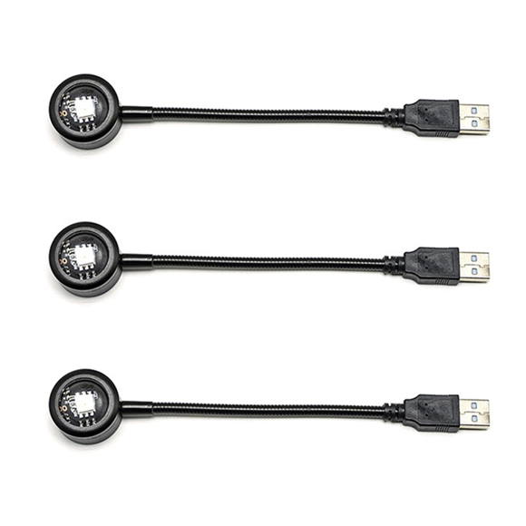 3X LED USB Sunset Lamp Night Light Projector Birthday Decoration Mood Light for Bedroom Living ,Sunset Red