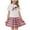 Red, variant on Girls Skirt Set JK School Uniform 2-Piece Outfit - Short Sleeve Shirt with Bow & Pleated Skirt Girls School Uniform Set