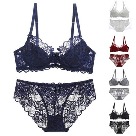 

Rong Yun Women Underwear Bra Sets Lingerie Suit For Female Push Up Lace Bra Set And Panties Set(Buy 2 Get 1 Free)