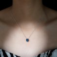 thumbnail image 5 of Rosec Jewels Bezel Set London Blue Topaz Necklace for Women - 2 Carat - AAA Grade - December Birthstone Necklace with Jewelry Box, 925 Sterling Silver, 5 of 8