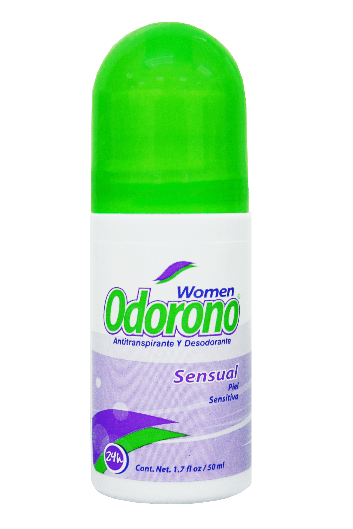 Odorono Sensitive Skin Powder Sensual Roll on Deodorant & Antiperspirant 2.5 oz