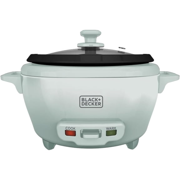 BLACK DECKER 6-Cup Rice Cooker with Steaming Basket, Surf Spray