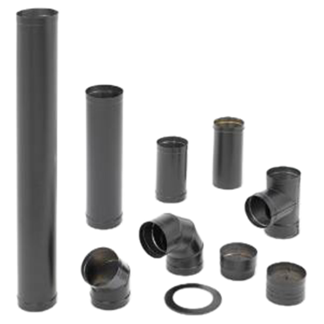 DuraVent DuraBlack 48-Inch 6DBK-48 Single Wall Black Stove Pipe, Black