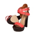 thumbnail image 4 of Breckelles CF99 Women Multicolor Open Toe Cross Ankle Strap Chunky Heel, 4 of 6