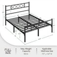 thumbnail image 4 of Yaheetech  Full Size Metal Platform Bed Frame with Headboard and Footboard, Black, 4 of 9