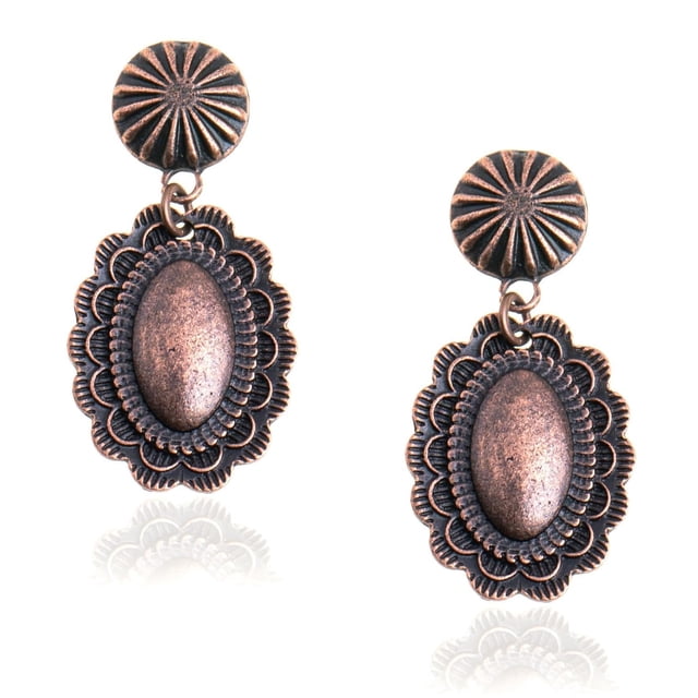 Aretes Montana West RCE-1069BZ Vintage Occidental en Plata