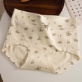 thumbnail image 4 of WEIWEN Seamless Underwear for Women Soft Breathable Bowknot Ribbed High Waist Cotton Crotch Panties Lifting Full Coverage Briefs Women's Underwear #01-Beige, XL, 4 of 5