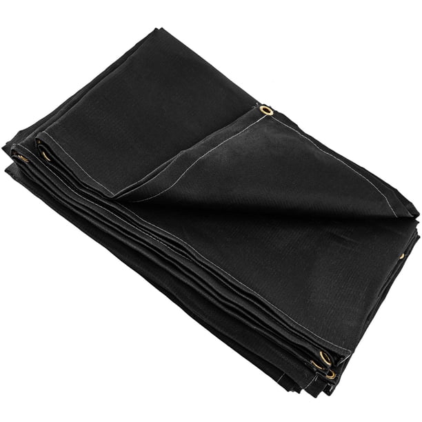 Manta de soldadura VEVOR 3 x 3 m negra de fibra de vidrio ignífuga