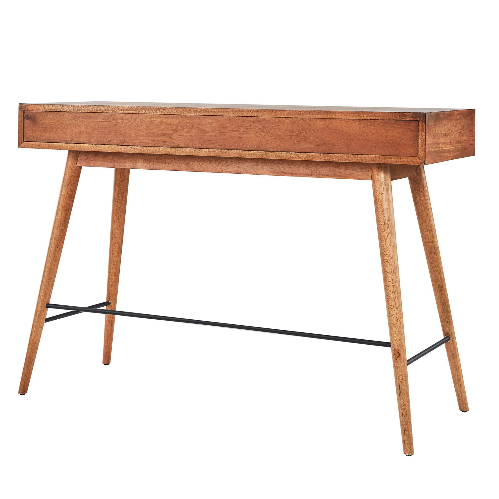 Weston Home Alcott Rectangular Wood Console Table, Natural Brown Finish