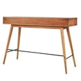 thumbnail image 4 of Weston Home Alcott Rectangular Wood Console Table, Natural Brown Finish, 4 of 5