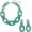 Aqua Sky, variant on Bocar Acrylic Chunky Statement Necklace for Women Cube Link Chain Collar Necklace and Hoop Earrings Costome Jewelry Set(NK-10667-Ruby Wine)