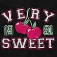 thumbnail image 2 of Very Sweet 90s Varsity Cherries Women's Graphic T Shirt Tees Brisco Brands S, 2 of 5