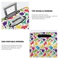 thumbnail image 5 of Lsque Colorful Dinosaurs Printed Luggage Cover, Travel Luggage Protector,Scratch and Dirt Resistant, Fits 18-32 Inch Luggage - Small, 5 of 9