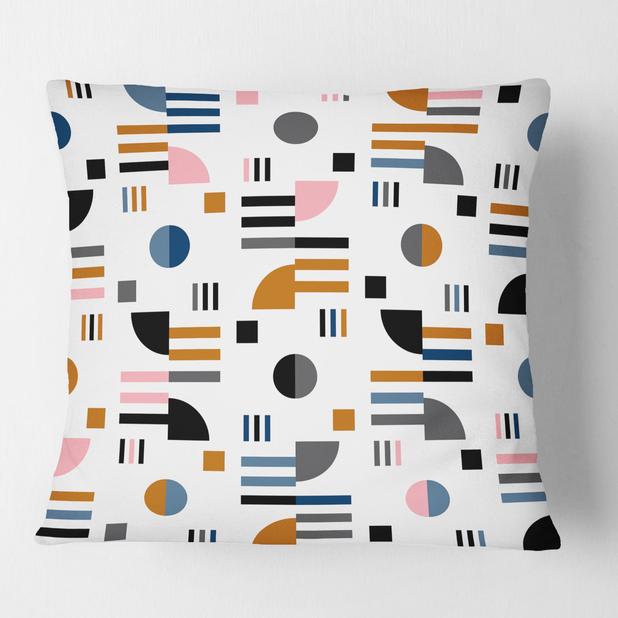 Designart Retro Abstract Design XI' Mid-Century Modern Throw Pillow - 18x18