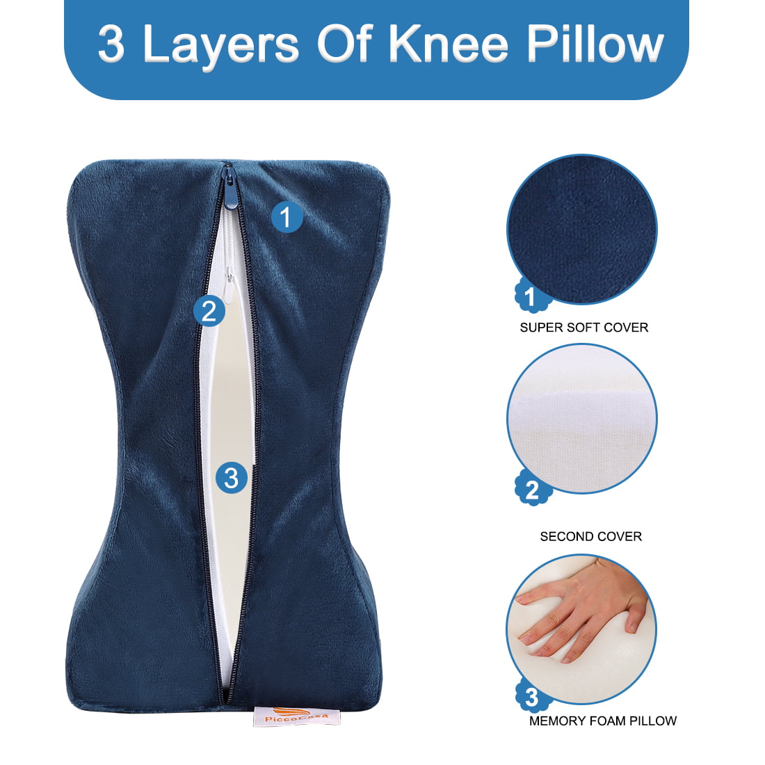 Contour Memory Foam Leg Pillow – Foam Knee Pillow