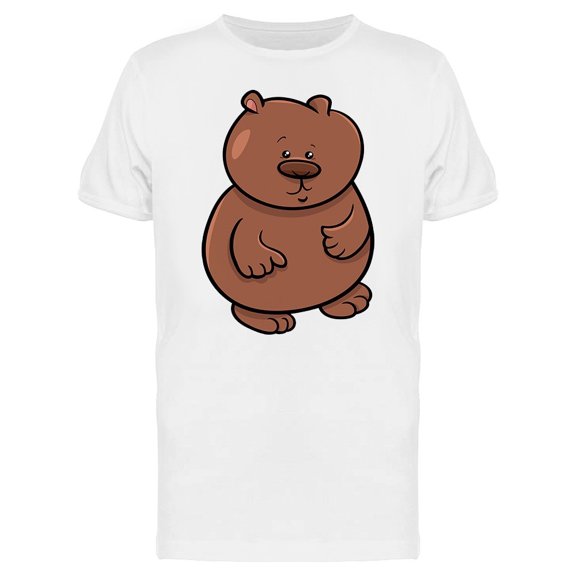 Cute Brown Baby Bear Cartoon Tee Men's -Image by Shutterstock