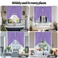 thumbnail image 6 of Swag Curtain Valances Purple Linen Texture Swag Valances for Kitchen Windows Farmhouse Solid Color Short Topper Curtains Valance Tier Pair for Kitchen Bedroom Living Room Bathroom 28"x36", 6 of 8