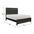 thumbnail image 6 of Lexicon Davi Modern Wood Grain on Melamine Veneer Eastern King Bed in Gray, 6 of 6
